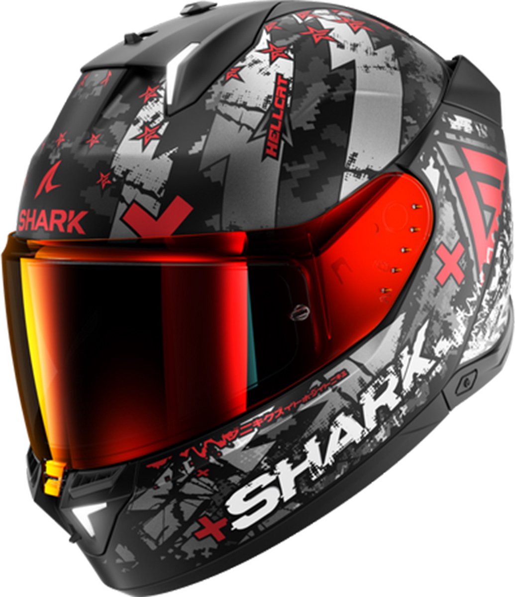 Shark Skwal I3 Hellcat Mat Black Chrom Red KUR L - Maat L - Helm