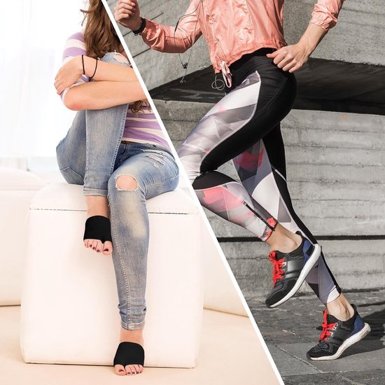 ( L-code )voetbeschermers - 2 paar plantarispads - voorvoetkussentjes - hallux valgus - halve sok om metatarsalgie te verlichten - absorbeert schokken - verminderd druk en wrijving van Merkloos — afbeelding 3