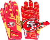 Gloves Wilson NFL Stretch Fit pour adultes, équipe des 49ers de San Francisco