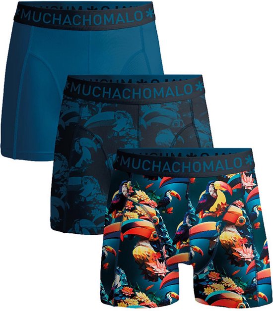 Muchachomalo Boxershorts Heren - 3 Pack - Maat L - 95% Katoen - Mannen Onderbroeken