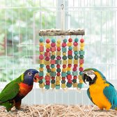Grote papegaaienspeelgoed, kauwende vogelspeelgoed, natuurlijke houten blokken Takraw papegaaienkooi bijt speelgoedpakken, papegaaienspeelgoed Afrikaans grijs voor grote middelgrote vogels
