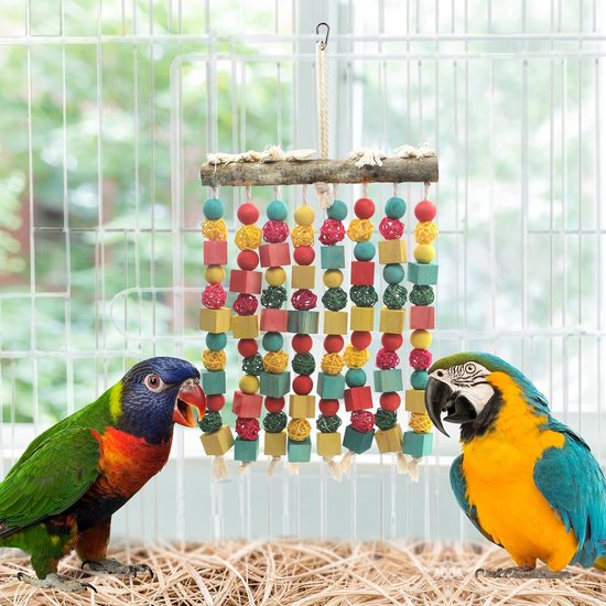 Houten vogelspeelgoed, roterende schommel, verlicht verveling