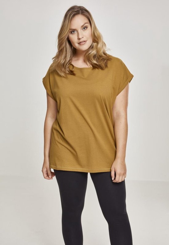 Urban Classics Extended Shoulder Tee Dames T-shirt - zand - S