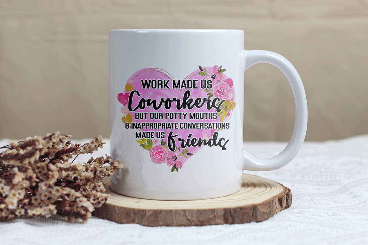 Mok - Cadeau collega - Work Made Us Coworkers - Afscheid