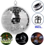 Sparklingballs® - Professionele discobal met een diameter van 20 cm - Inclusief visdraad en extra cadeau - Voor feesten en decoratie - Spiegelbol