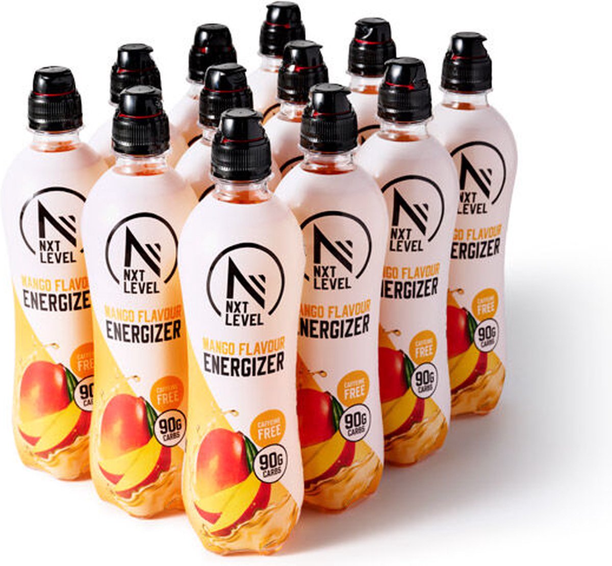 NXT Level® Energizer Mango - 12x 500ml - Sportdrankjes Cafeïnevrij - Langzame Koolhydraten - Extra Energie voor Goede Sportprestaties