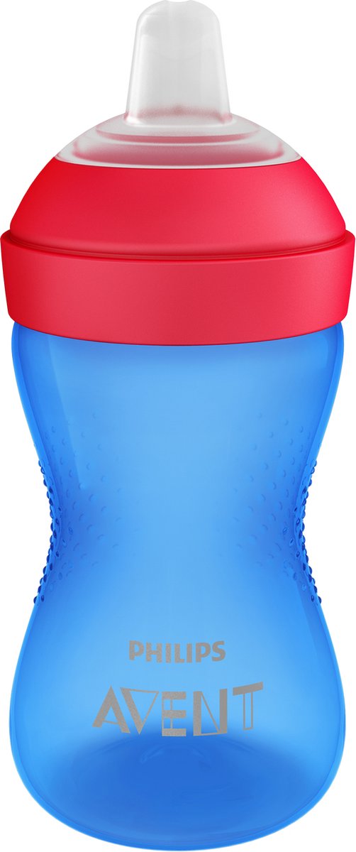 Philips Avent Beker met drinktuit SCF802/01 300 ml blauw/rood vanaf 9 maanden