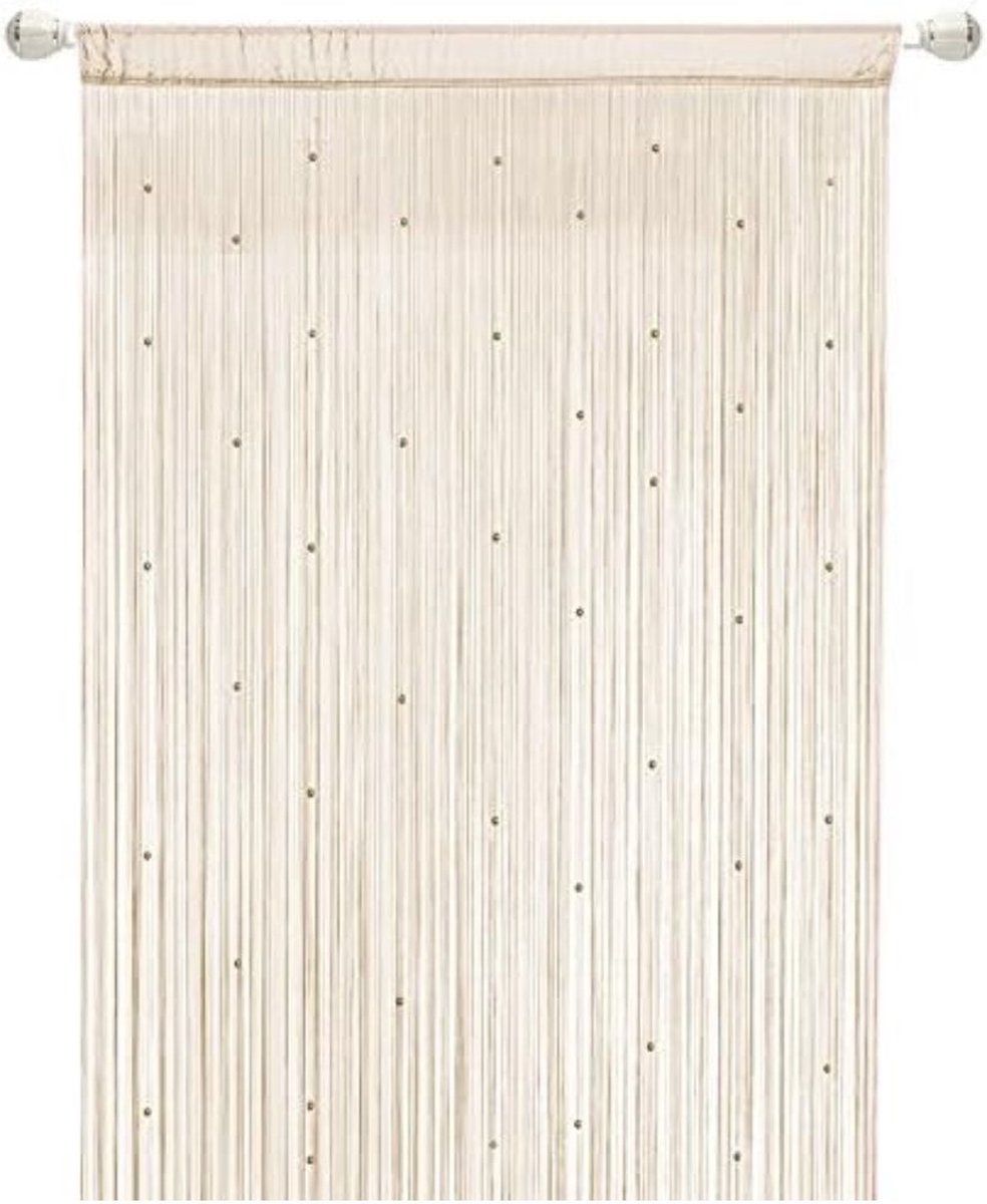 CRLYN® Deurgordijn Kralen - Macrame - Champagne