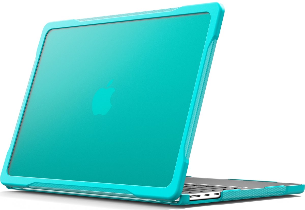 Mobigear Laptophoes geschikt voor Apple MacBook Air 13 Inch (2022-2025) Hoes Hardshell Laptopcover MacBook Case | Mobigear Shockproof Pro - Groen - Model A2681 / A3113 / A3240
