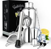 Innovatieve Cocktail Shaker Set - Vaatwasser veilig & Roestvrij Staal - Cocktail accessoires - Mixer cocktails - Gin tonic kit