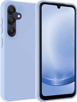 Hoesje Geschikt voor Samsung A25 Hoesje Siliconen Case Hoes - Hoes Geschikt voor Samsung Galaxy A25 Hoes Cover Case - Lichtblauw