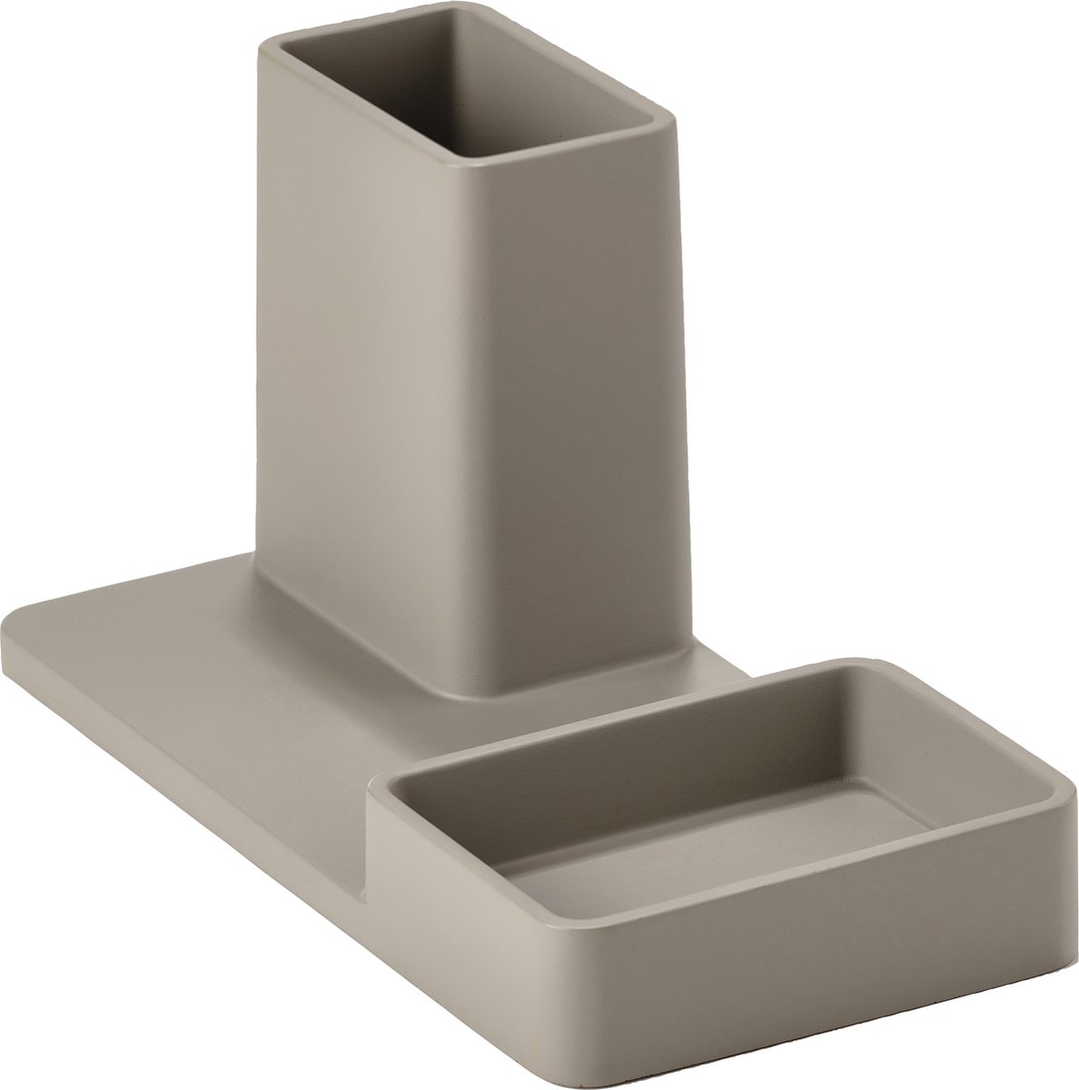 Zone A-Collection pennenhouder 20x10cm H10.5cm pebble grey