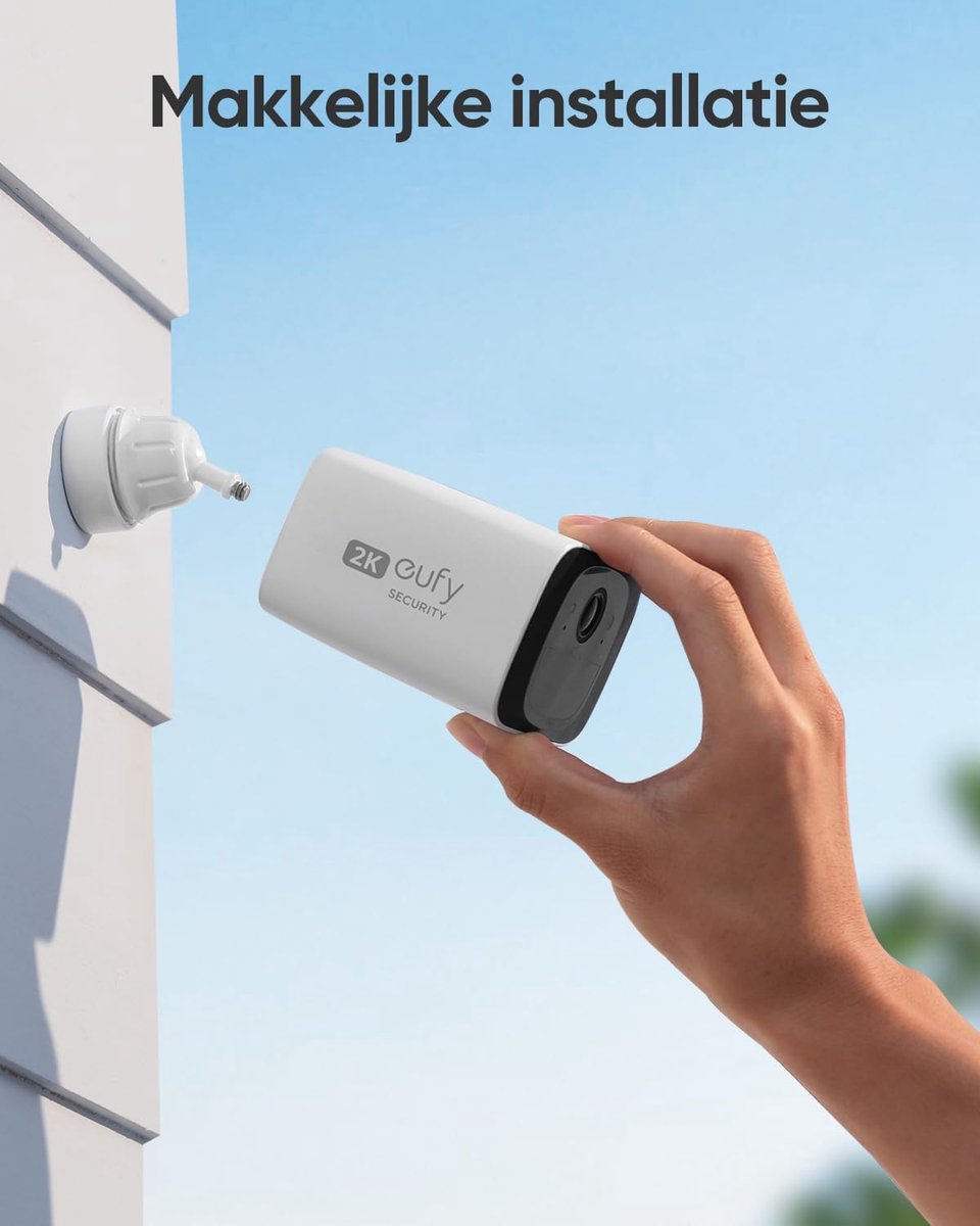 Afbeelding 2 van eufy Security SoloCam C210 Wireless Outdoor Camera, 2K Resolution, No Monthly Fee, Wireless, 2.4 GHz WiFi, HomeBase 3 Compatible