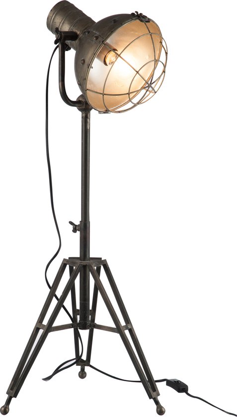 J-Line Spothlight staande lamp - metaal - grijs - woonaccessoires