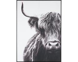 J-Line wanddecoratie Jak - hout/papier - wit/zwart