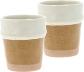 Villa Collection Evig Espressokop Dia 6 x 7 cm 0,1 liter 2 stuks Amber/Crème