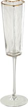 J-Line champagneglas Hart - glas - goud/transparant