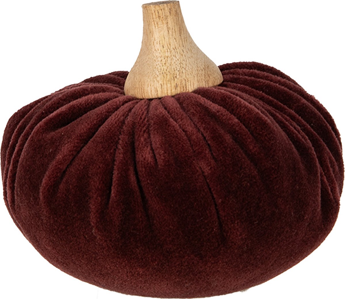 Decoratie Pompoen Ø 12x10 cm Rood Polyester Herfst decoratie