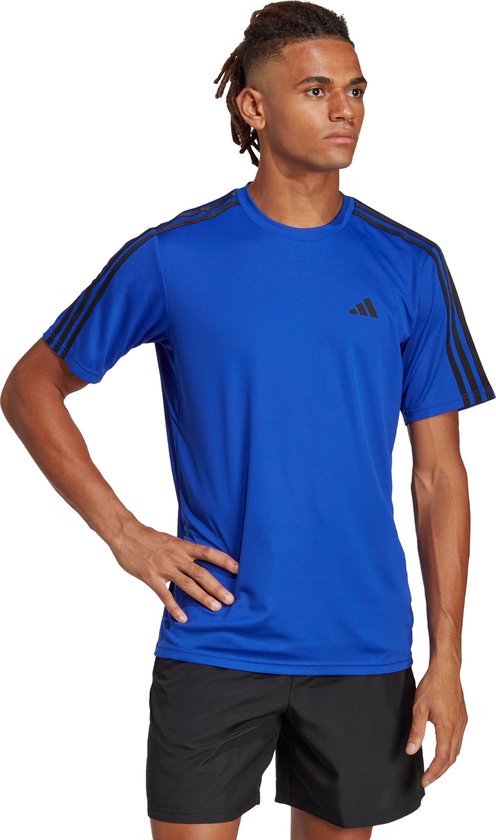 adidas Performance Train Essentials 3-Stripes Training T-shirt - Heren - Blauw- S