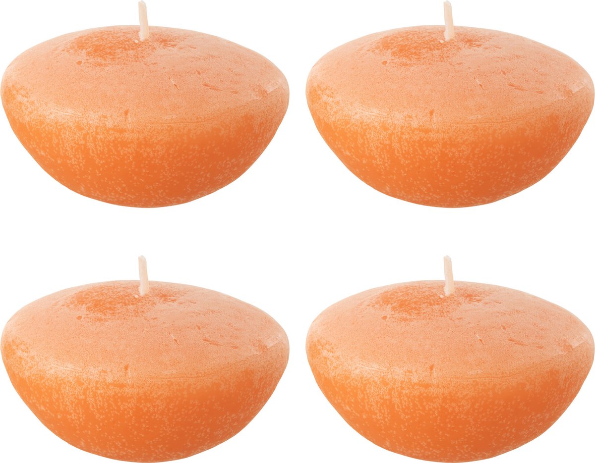 J-Line drijfkaars - oranje - large - 8U - doos van 4