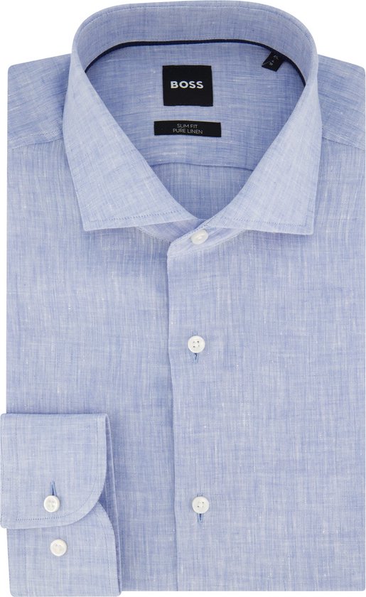 Hugo Boss overhemd mouwlengte 7 lichtblauw