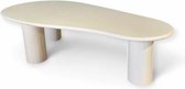 Zita Home salontafel 160cm in organische vorm - kleur wit - 45cm hoog 80cm breed