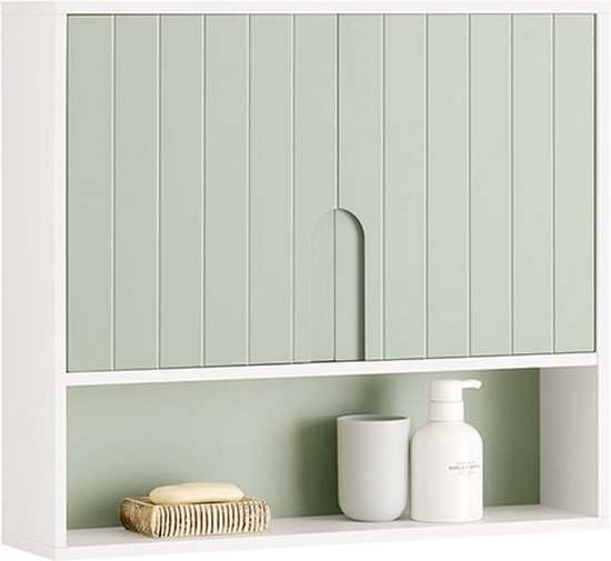 Gotagee Witte Badkamerkast, Handdoekhouder Voor Aan De Muur Medicijnkastje Voor In De Badkamer Met 2 Verstelbare Planken Wandkast Voor In De Badkamer Geschikt Voor Wasruimte Keuken Badkamer