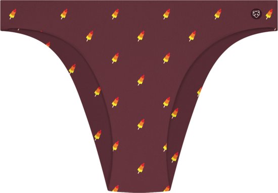 A-dam Rocket - Bikini broek - Zwemkleding - Gemaakt van Gerecyclede Flessen - Vegan - Dames - Vrouwen - Bordeaux - S