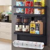 Étagère de réfrigérateur, étagère murale suspendue, étagère à épices magnétique avec étagère pour koelkast, cuisine, organisateur, rangement