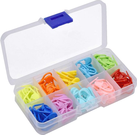 Set Steekmarkeerders Bloemetjes Aqua – De Haakfabriek Webshop