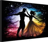 Man en vrouw wanddecoratie - Dans schilderij - Schilderijen canvas Activiteit - Klassieke schilderijen - Canvas - Woonkamer decoratie 150x100 cm