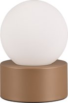 LED Tafellamp - Tafelverlichting - Torna Tesso - E14 Fitting - Rond - Coffee - Metaal