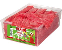 foto van Haribo Pasta Basta Aardbei Zure Matten - Zuurtjes- 150 stuks/1200 gram