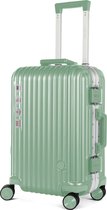 A To Z Traveller Aliframe - Handbagage 54cm - Luxe Aluminium - 36L - Licht groen - TSA Slot