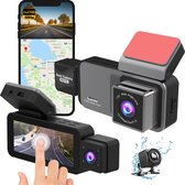 Bol.com Fleau Tech Dashcam Voor Auto 3 in 1 - Inclusief WIFI & APP - Touchscreen - Bewegingsdetectie en Parkeerstand - G-Sensor ... aanbieding