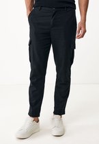 Linen Blend Cargo Broek Mannen - Zwart - Maat L