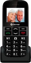 Téléphone portable Denver Seniors 4G - Grandes touches - Bouton SOS - Station de recharge - GSM - SIM Gratuit - Bluetooth - BAS18600L