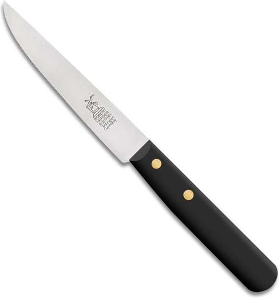 Foto: Robert herder steakmes buckels rvs fijne kartel lemmet 11 cm heft pom zwart