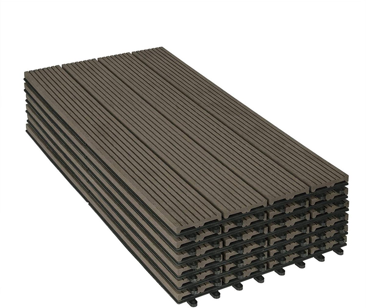 Rootz Living Rootz Premium WPC terrastegels buitenvloeren terrastegels duurzaam eenvoudige installatie weinig onderhoud 30 cm x 60 cm