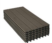 Rootz Premium WPC terrastegels - buitenvloeren - terrastegels - duurzaam, eenvoudige installatie, weinig onderhoud - 30 cm x 60 cm