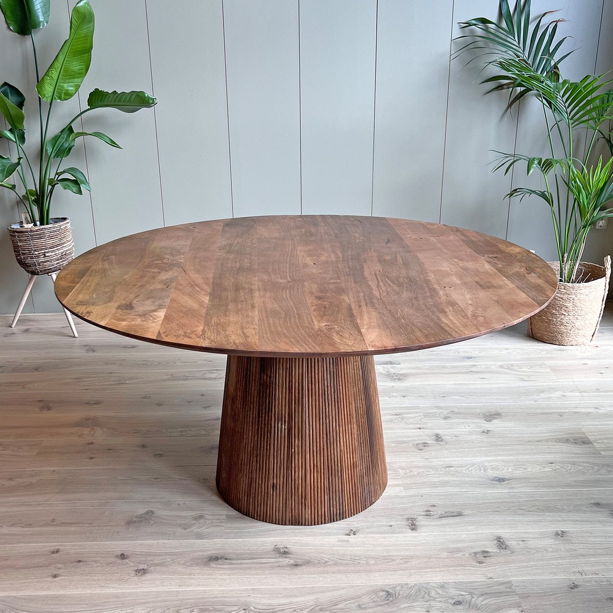 Old Inn - Eettafel Rome Rond Bruin 150cm