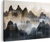 Artaza Canvas Schilderij Kunstwerk van Bergen en Wolken - 60x40 - Wanddecoratie - Foto Op Canvas - Canvas Print