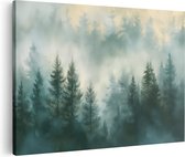 Artaza Peinture sur Toile Oeuvre d'une Forêt Brumeuse - 60x40 - Décoration murale - Photo sur Toile - Impression sur Toile