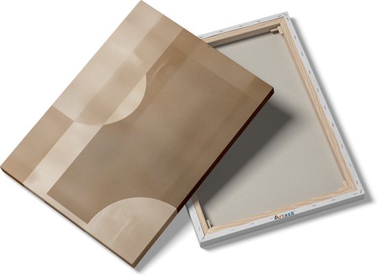 Artaza Peinture sur toile Beige et Wit Image abstraite – 60 x 80 – Décoration murale – Photo sur toile – Impression sur toile