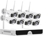 Caméra de sécurité - Ensemble avec 8 caméras Plein air - Système de caméra de sécurité Home - Set de caméras Wifi - Caméra de sécurité - 8 Caméras - Vision nocturne - Détecteur de Motion