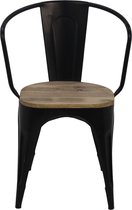 HSM Collection Industriële stoel - mangohout/ijzer