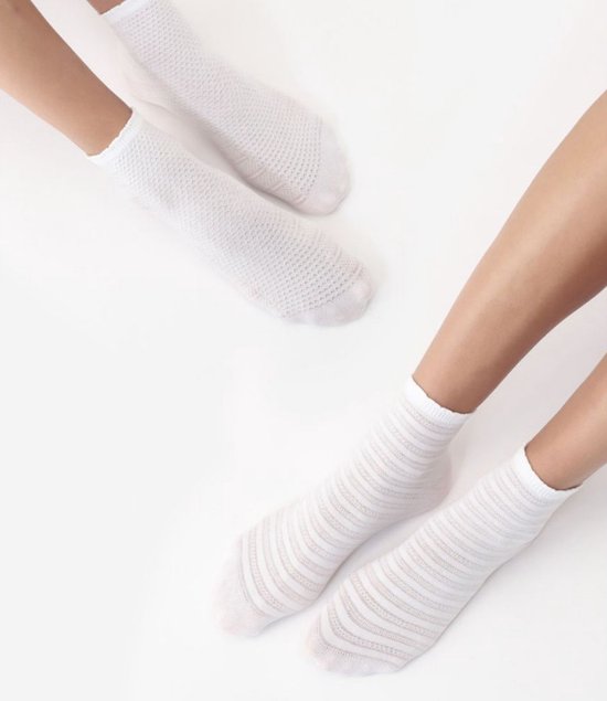 Oroblu - Demi-Bas twins Harmonic Socks - 2 pack - white - one size