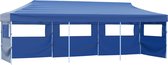 vidaXL - Vouwtent - pop-up - met - 5 - zijwanden - 3x9 - m - blauw