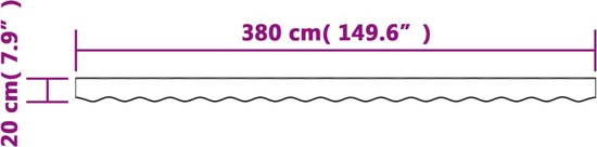 vidaXL-Vervangingsdoek-voor-luifelrok-gestreept-4-m-antracietkleurig
