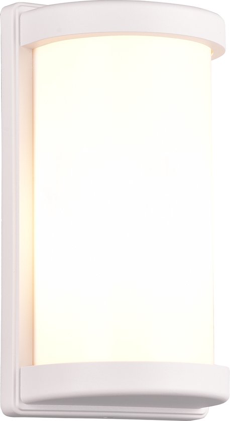 LED Tuinverlichting - Wandlamp Buitenlamp - Trion Hanem - E27 Fitting - Rond - Mat Wit - Aluminium